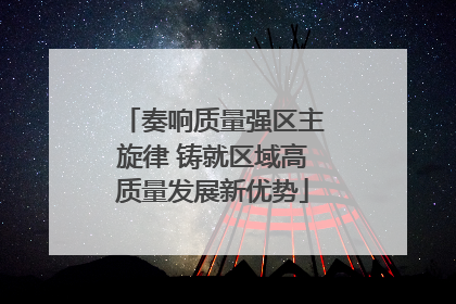 奏响质量强区主旋律 铸就区域高质量发展新优势